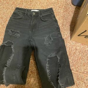 Zara fishnet jeans
